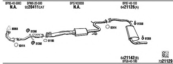 WALKER MA41202 Exhaust System